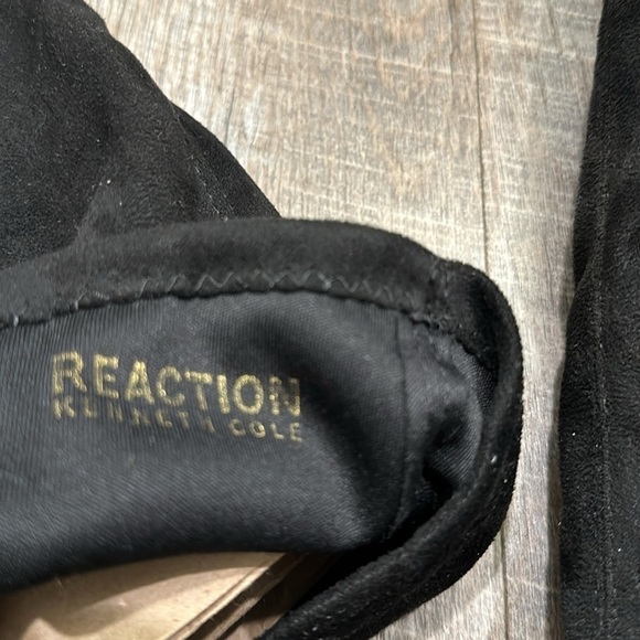 Kenneth Cole Reaction vegan suede black over the knee wide calf boots size 6 - Picture 3 of 9